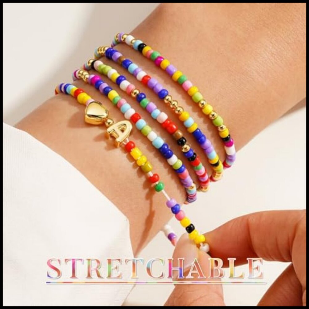 Stackable Stretch Bracelets Set Elegant Layered M… - image 5